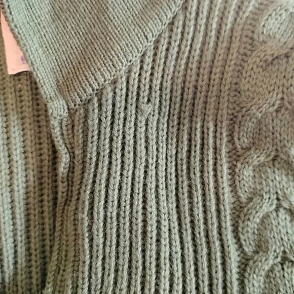 Vintage Wool Men's Duxbak Utica Sportswear Cable Zip Up Sweater Size L - Picture 5 of 11